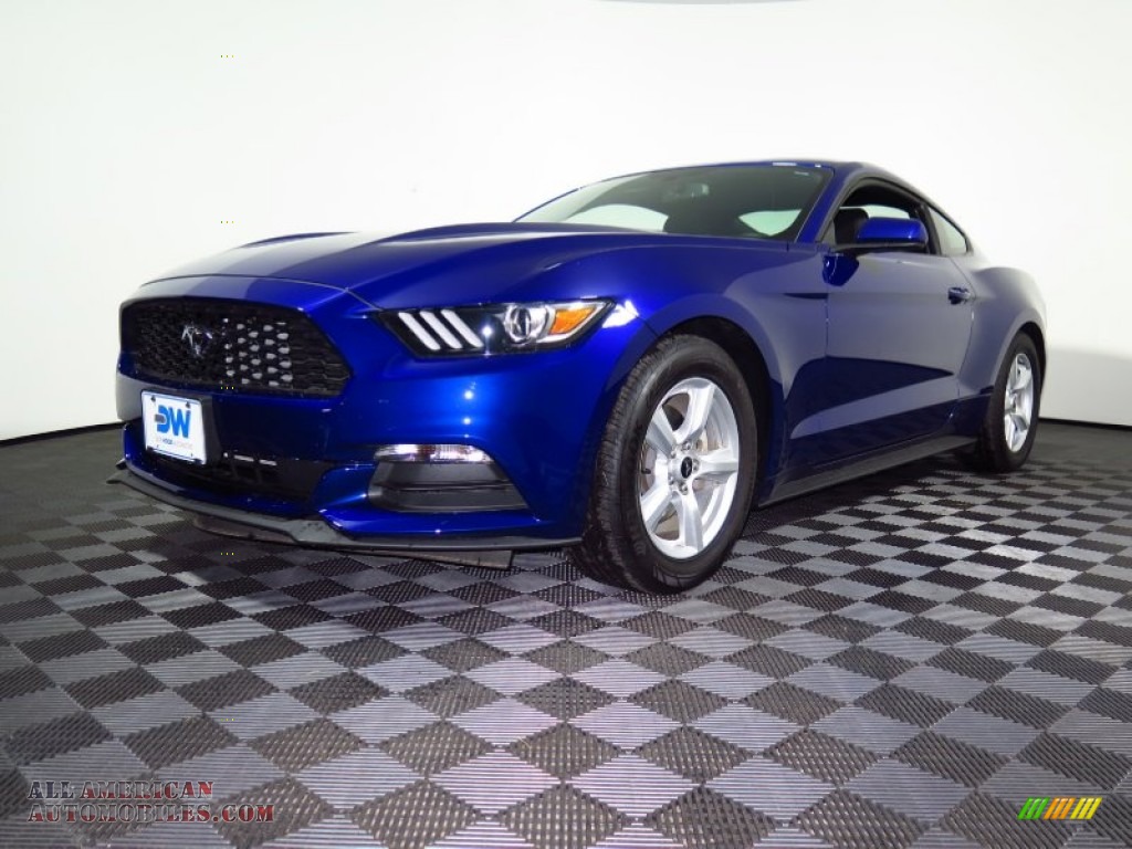 2015 Mustang V6 Coupe - Deep Impact Blue Metallic / Ebony photo #26