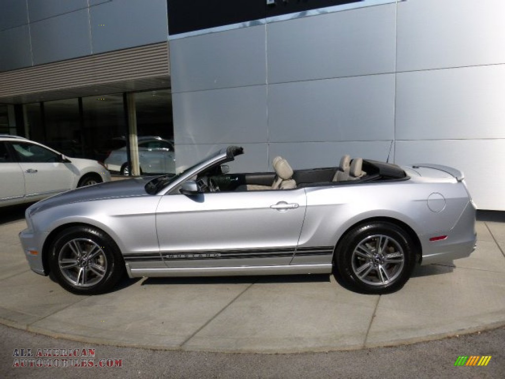 2013 Mustang V6 Premium Convertible - Ingot Silver Metallic / Stone photo #2