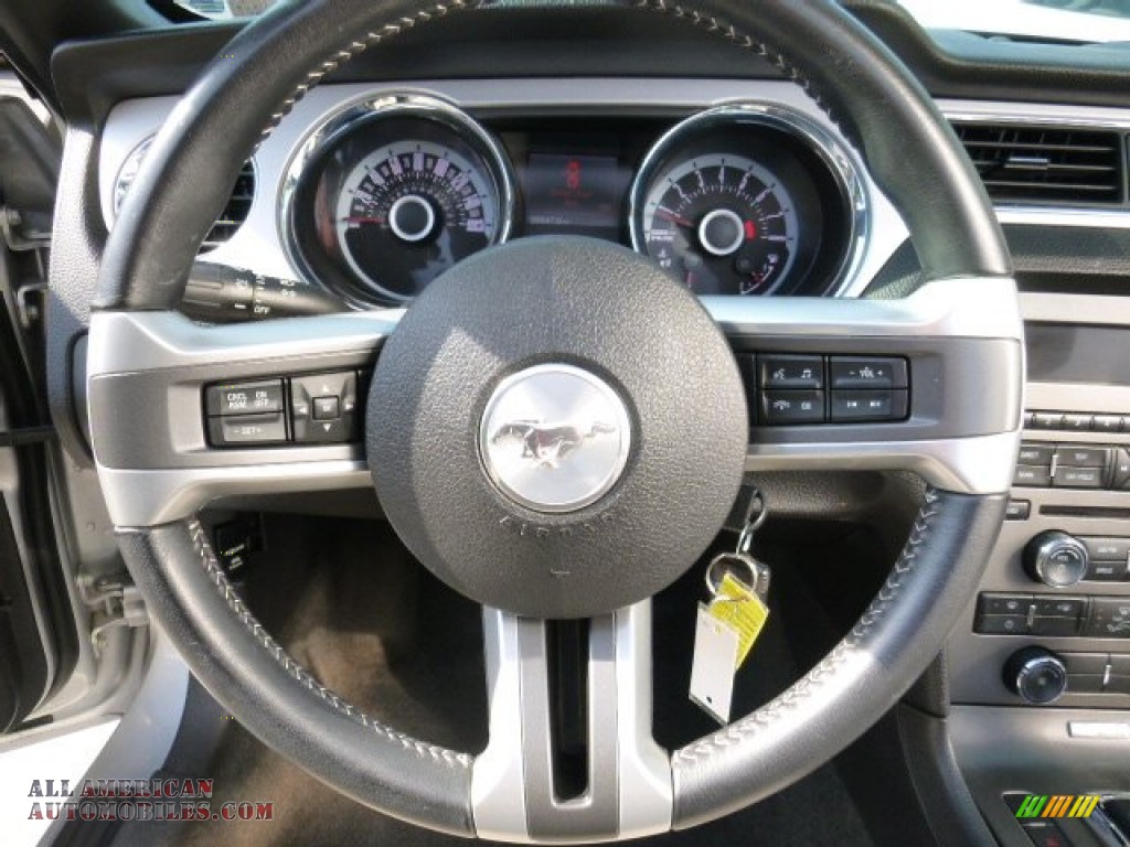 2013 Mustang V6 Premium Convertible - Ingot Silver Metallic / Stone photo #22
