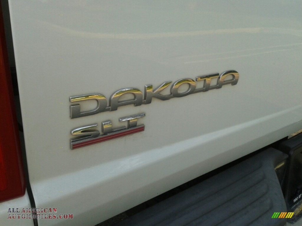 2005 Dakota SLT Club Cab 4x4 - Bright White / Medium Slate Gray photo #8