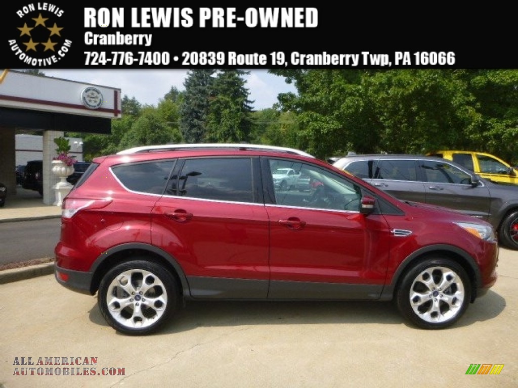 Ruby Red Metallic / Charcoal Black Ford Escape Titanium 2.0L EcoBoost 4WD