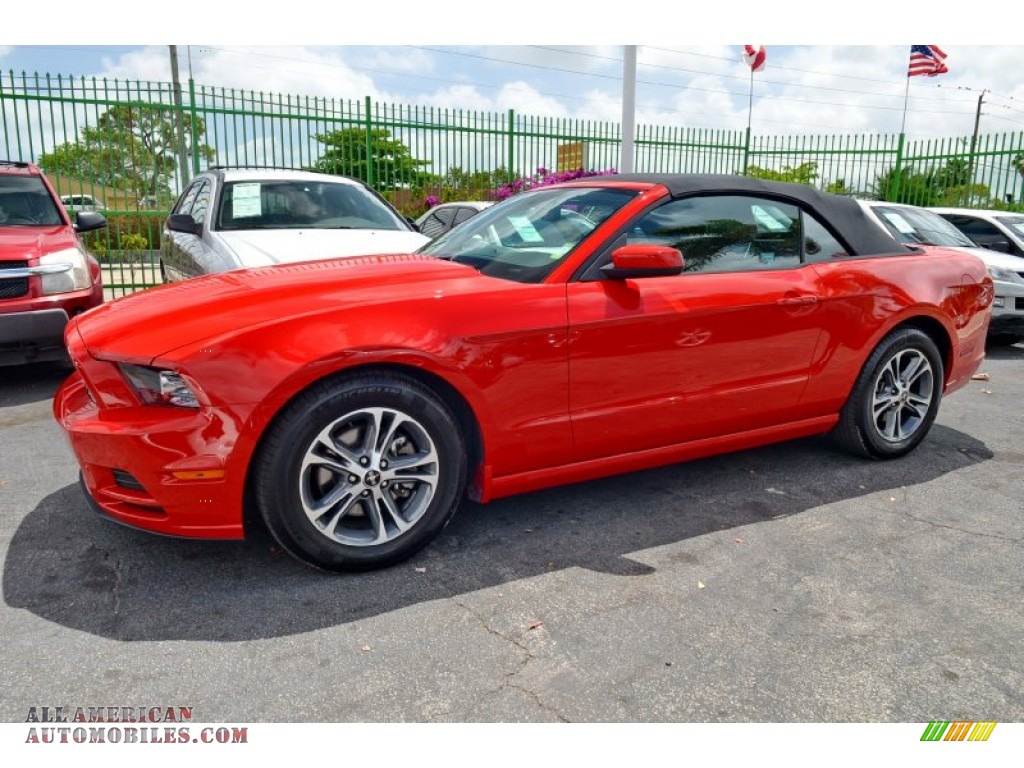 2014 Mustang V6 Premium Convertible - Race Red / Charcoal Black photo #29