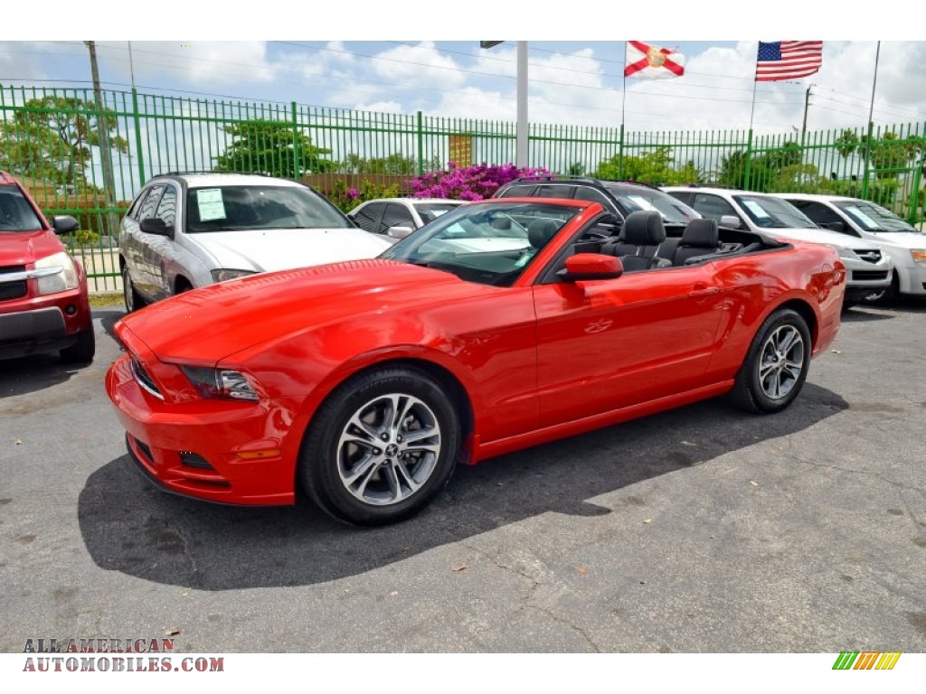2014 Mustang V6 Premium Convertible - Race Red / Charcoal Black photo #36