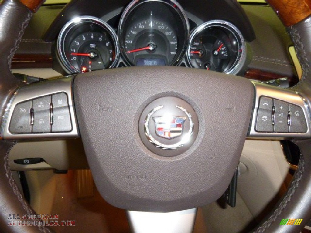 2009 CTS 4 AWD Sedan - White Diamond Tri-Coat / Cashmere/Cocoa photo #21