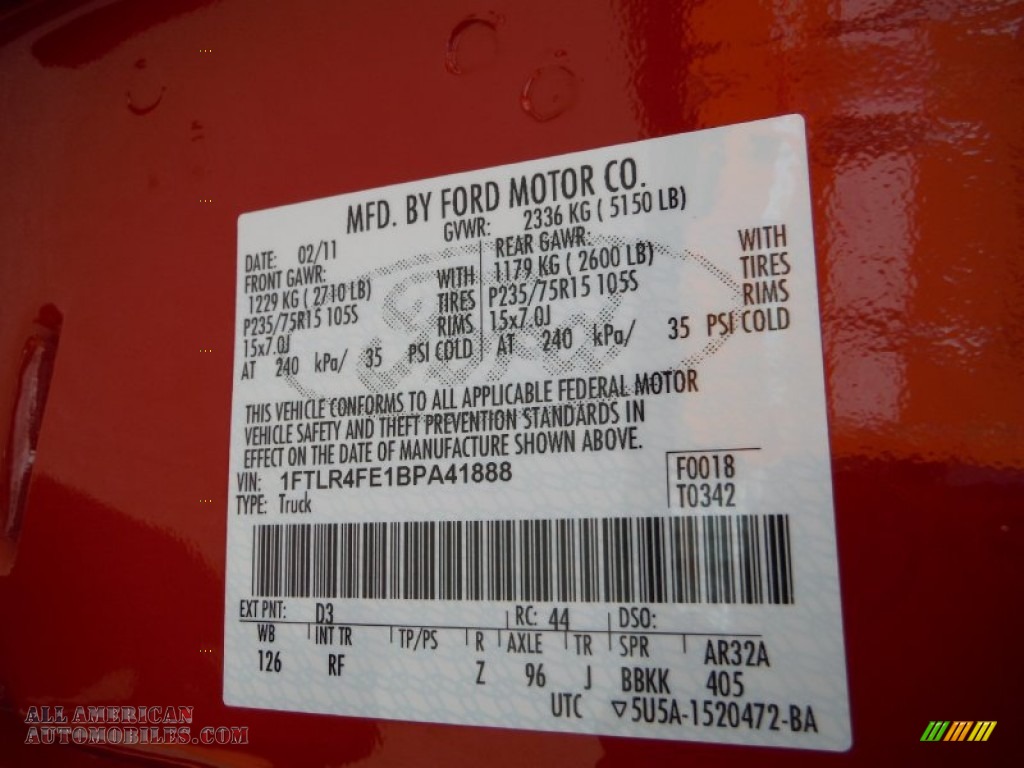 2011 Ranger XLT SuperCab 4x4 - Torch Red / Medium Dark Flint photo #29