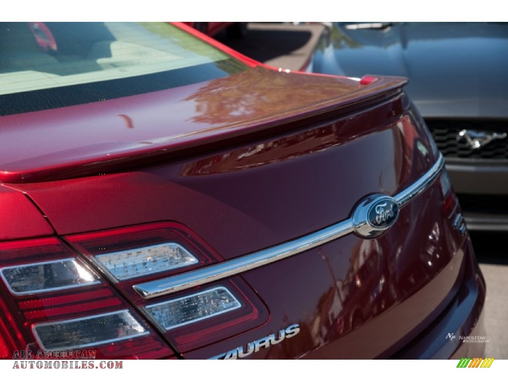 2015 Taurus SEL AWD - Ruby Red Metallic / Dune photo #3