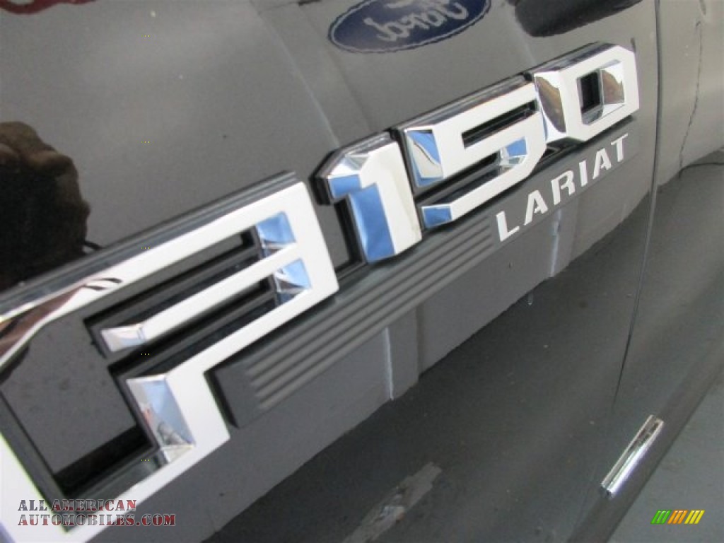 2015 F150 Lariat SuperCrew - Tuxedo Black Metallic / Black photo #4