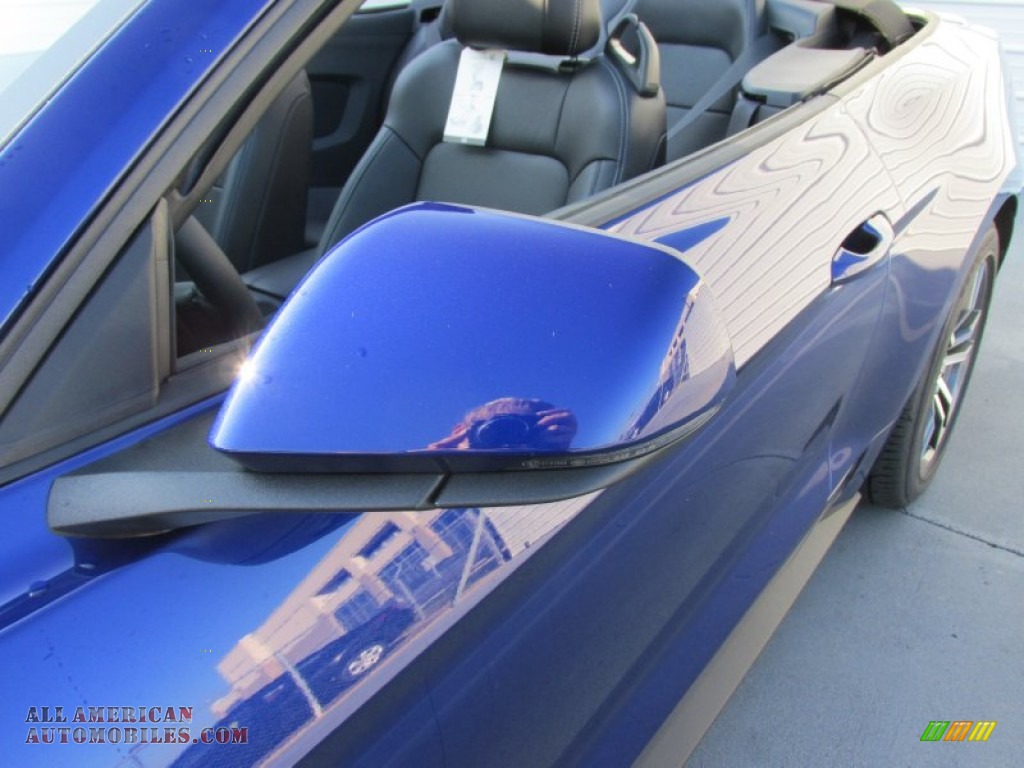 2016 Mustang EcoBoost Premium Convertible - Deep Impact Blue Metallic / Ebony photo #12