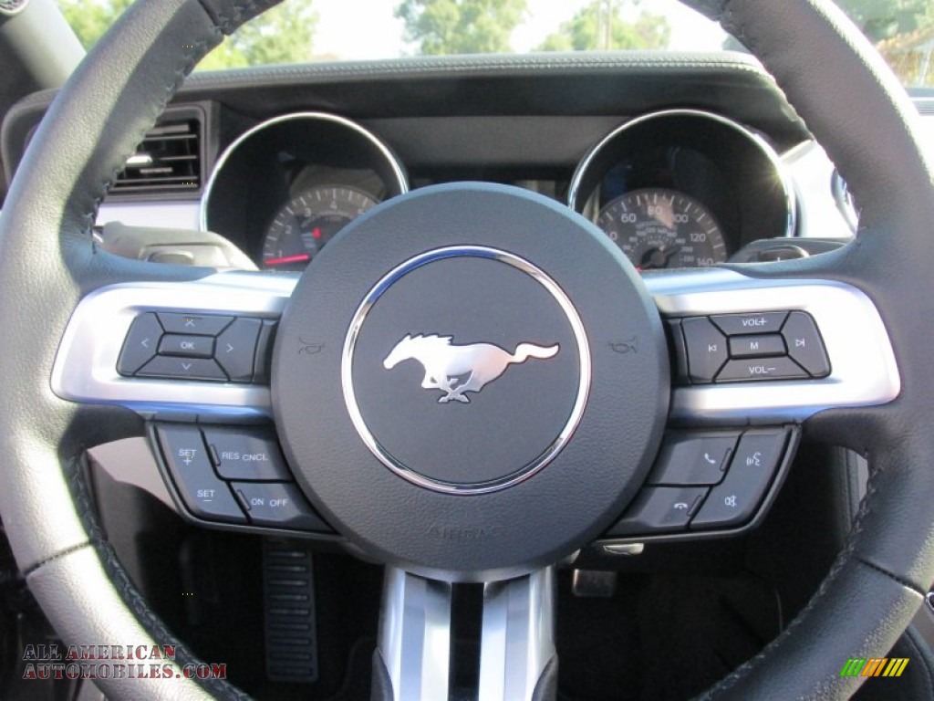 2016 Mustang EcoBoost Premium Convertible - Magnetic Metallic / Ebony photo #26