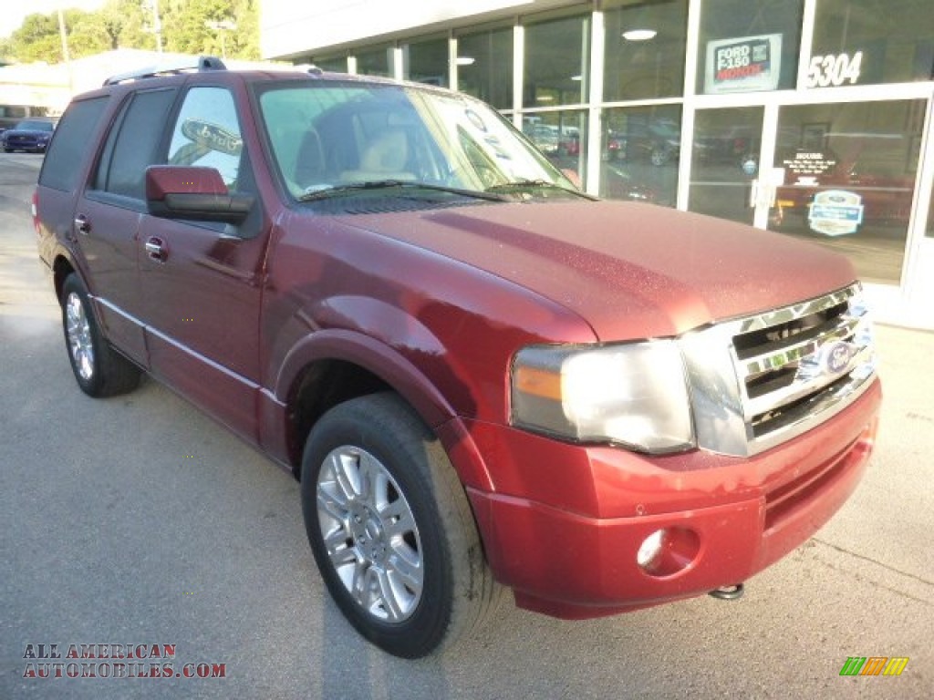 2012 Expedition Limited 4x4 - Autumn Red Metallic / Charcoal Black photo #2