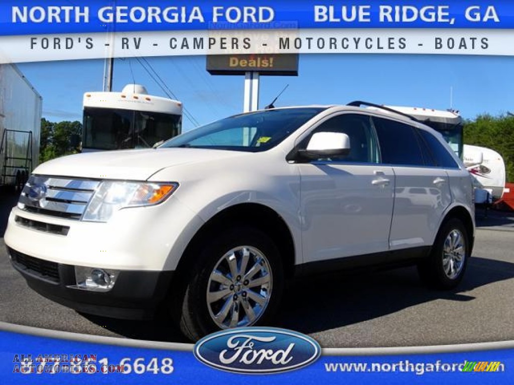 White Suede / Medium Light Stone Ford Edge Limited AWD