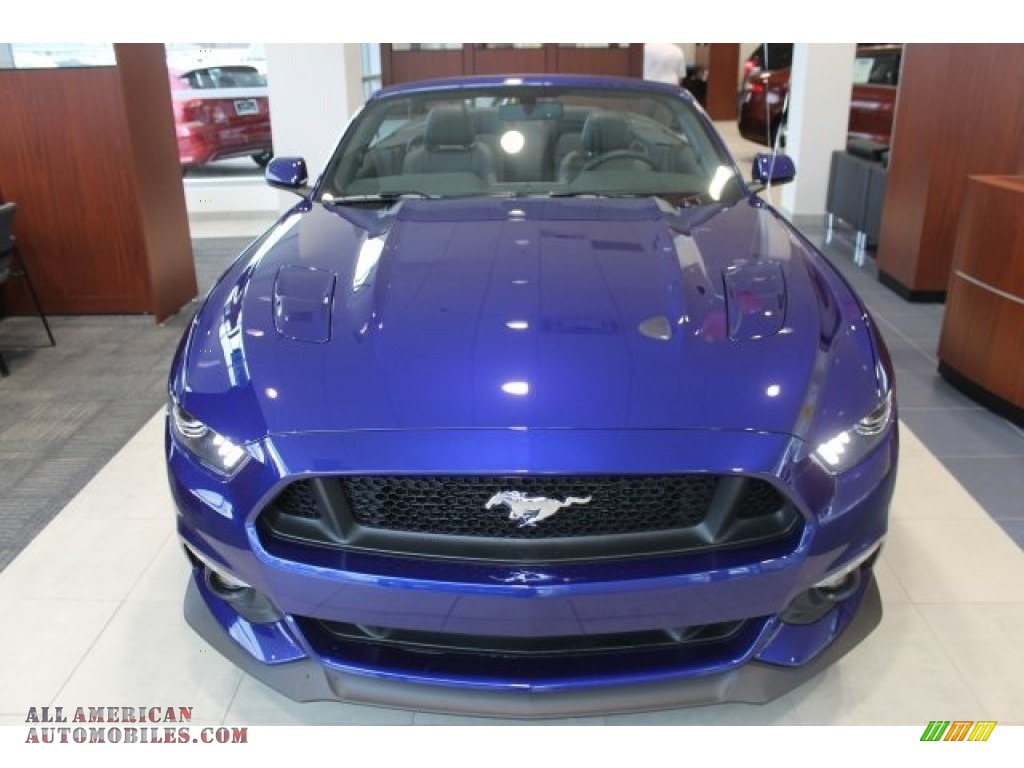 2016 Mustang GT Premium Convertible - Deep Impact Blue Metallic / Ebony photo #2
