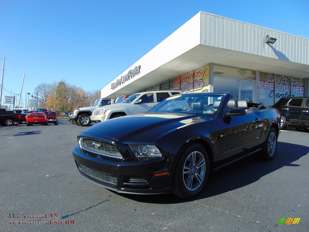 2013 Mustang V6 Premium Convertible - Black / Charcoal Black photo #7