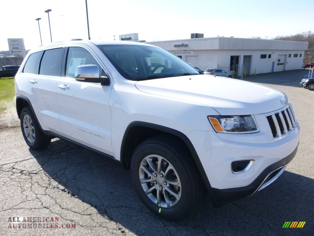 2015 Grand Cherokee Limited 4x4 - Bright White / Black/Light Frost Beige photo #10