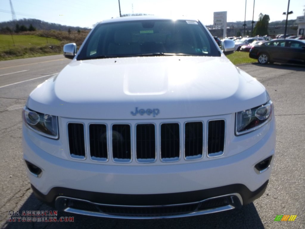 2015 Grand Cherokee Limited 4x4 - Bright White / Black/Light Frost Beige photo #11
