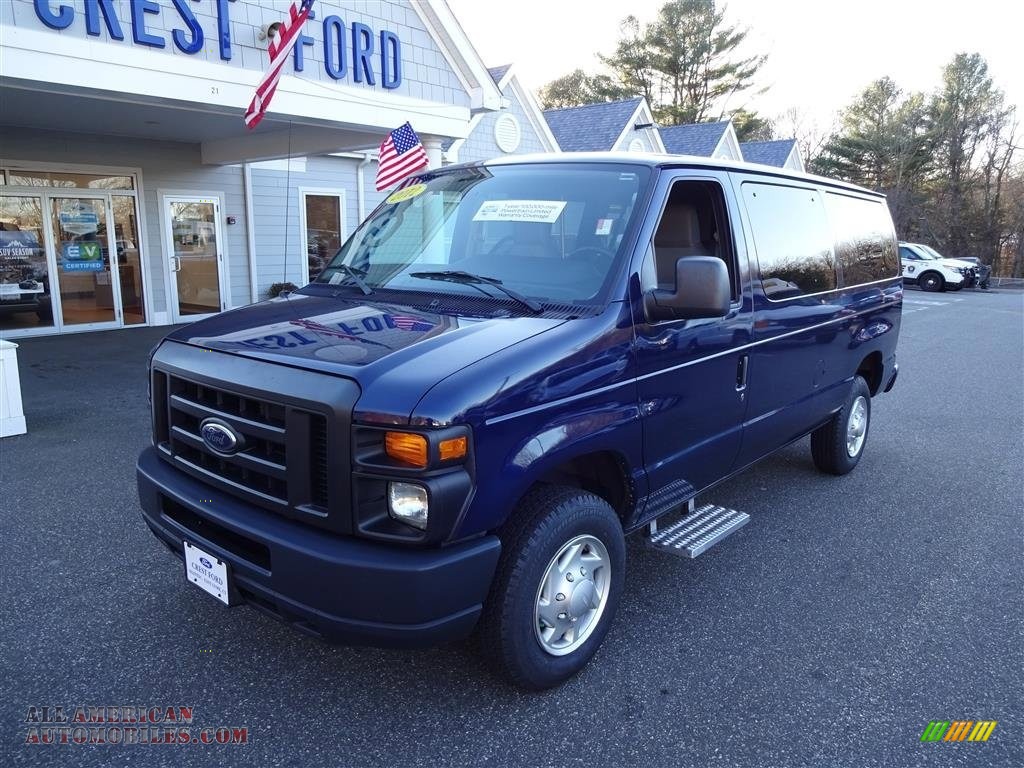 2012 E Series Van E350 XLT Passenger - Dark Blue Pearl / Medium Flint photo #3
