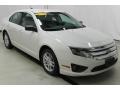 Ford Fusion S White Suede photo #1
