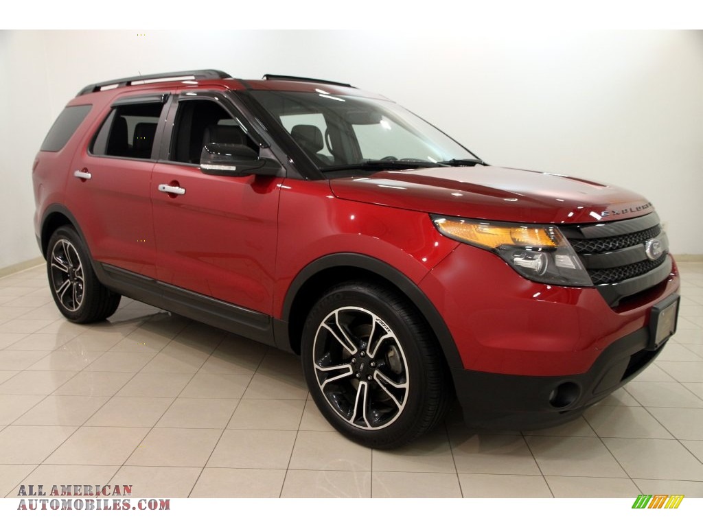 Ruby Red Metallic / Charcoal Black/Sienna Ford Explorer Sport 4WD