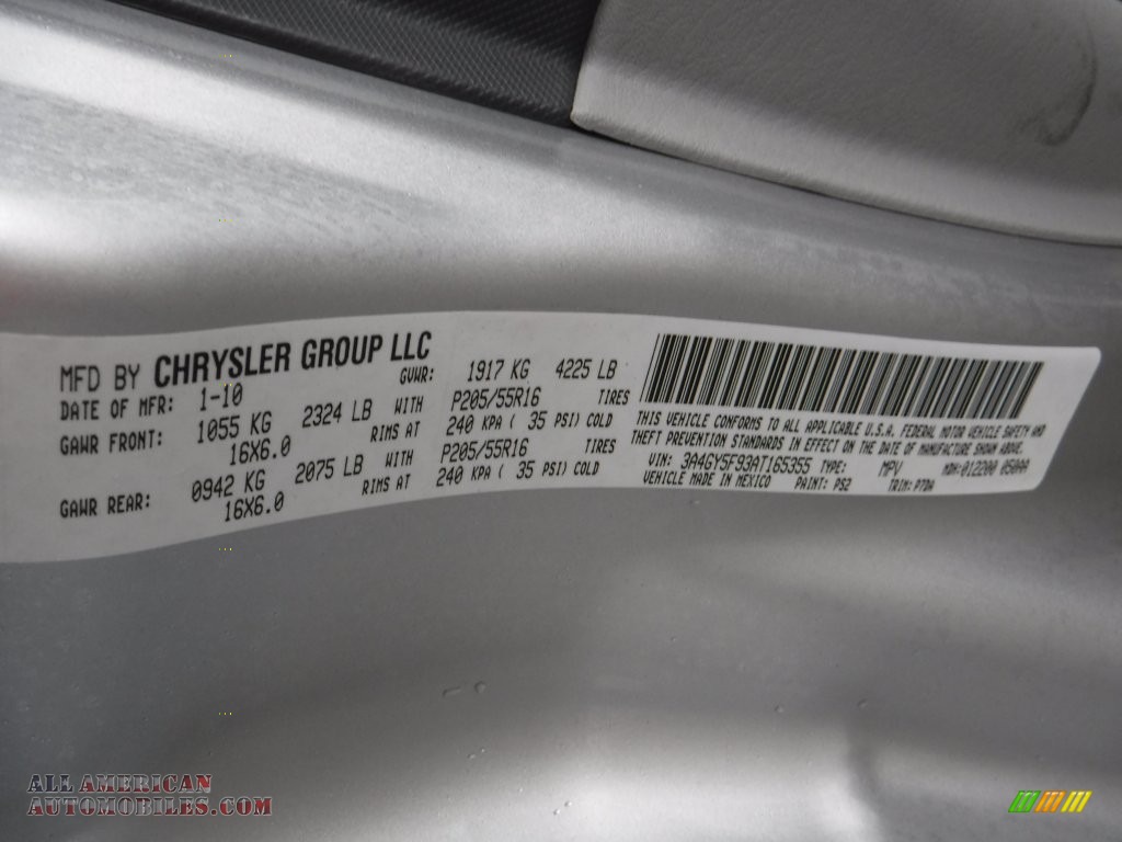 2010 PT Cruiser Classic - Bright Silver Metallic / Pastel Slate Gray photo #19