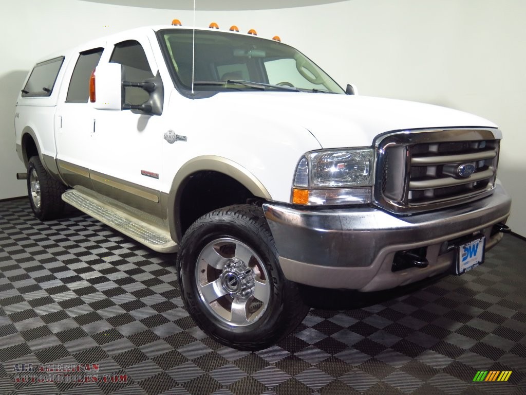 Oxford White / Castano Brown Leather Ford F350 Super Duty King Ranch Crew Cab 4x4