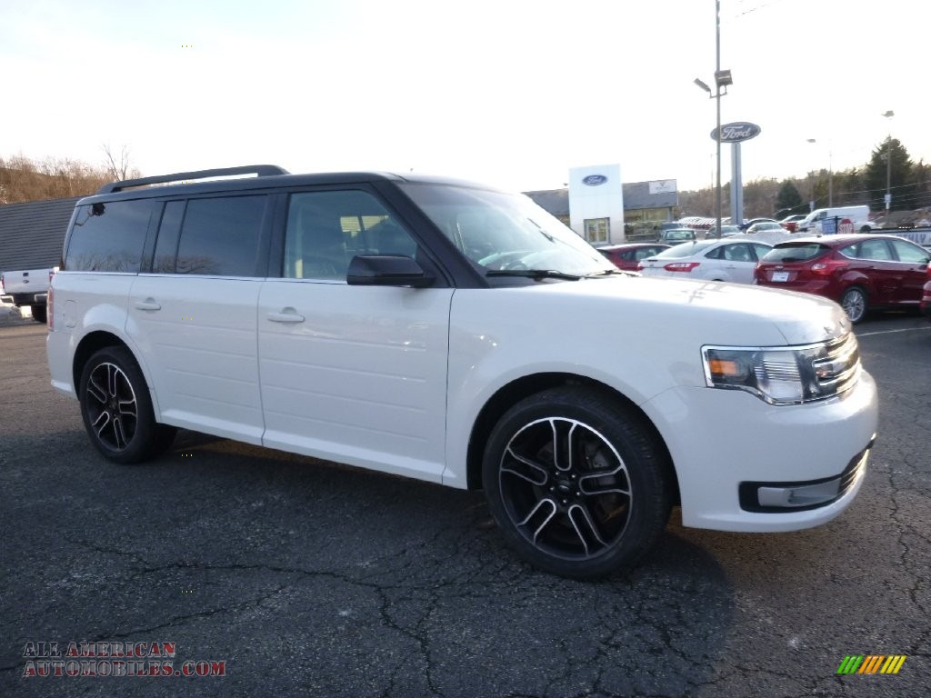 White Suede / Charcoal Black Ford Flex SEL