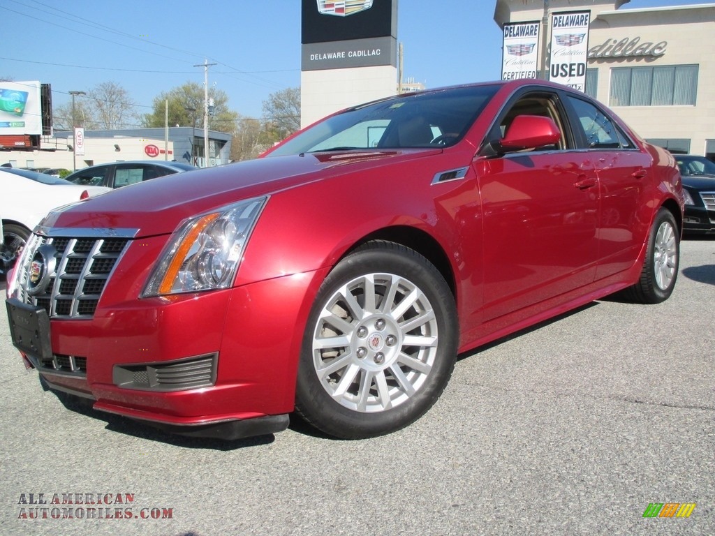 2012 CTS 4 3.0 AWD Sedan - Crystal Red Tintcoat / Cashmere/Cocoa photo #2