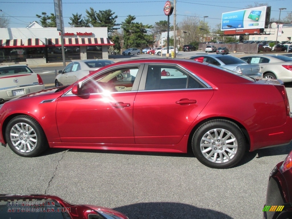 2012 CTS 4 3.0 AWD Sedan - Crystal Red Tintcoat / Cashmere/Cocoa photo #3