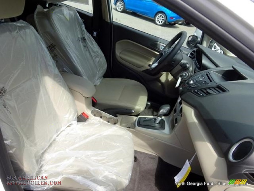 2016 Fiesta SE Hatchback - White Platinum Metallic Tri-coat / Medium Light Stone photo #12