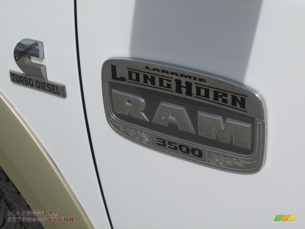 2012 Ram 3500 HD Laramie Crew Cab 4x4 Dually - Bright White / Light Pebble Beige/Bark Brown photo #9
