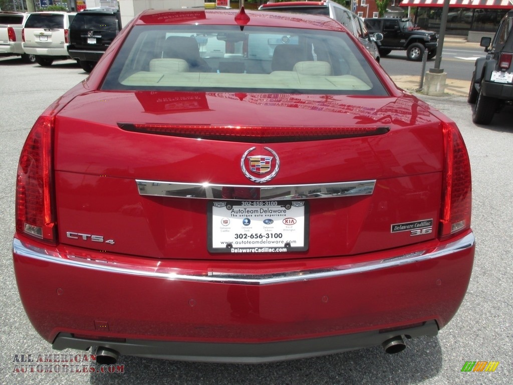 2010 CTS 4 3.6 AWD Sedan - Crystal Red Tintcoat / Cashmere/Cocoa photo #5