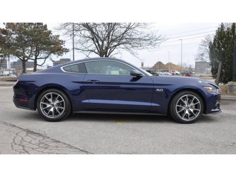 50th Anniversary Kona Blue Metallic 2015 Ford Mustang 50th Anniversary GT Coupe