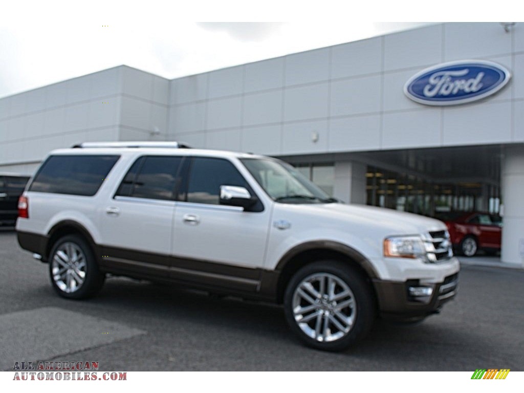 White Platinum Metallic Tricoat / King Ranch Mesa Brown/Ebony Ford Expedition King Ranch 4x4