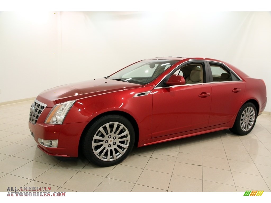 2012 CTS 4 3.6 AWD Sedan - Crystal Red Tintcoat / Cashmere/Cocoa photo #3