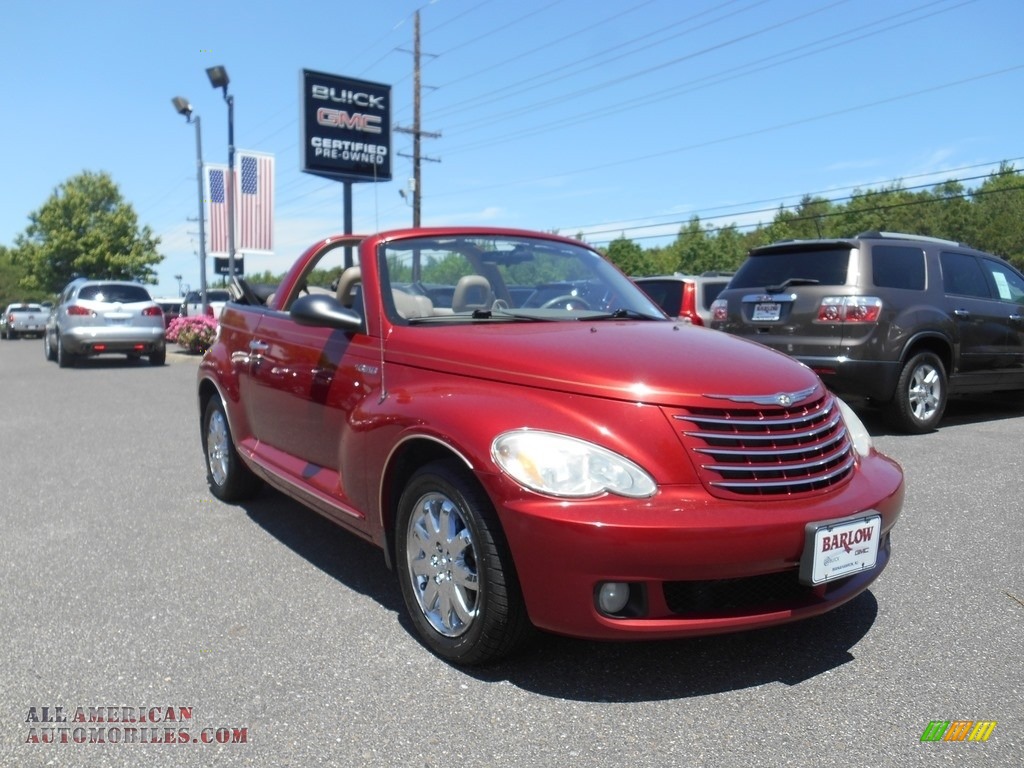 Inferno Red Crystal Pearl / Pastel Pebble Beige Chrysler PT Cruiser Touring Convertible