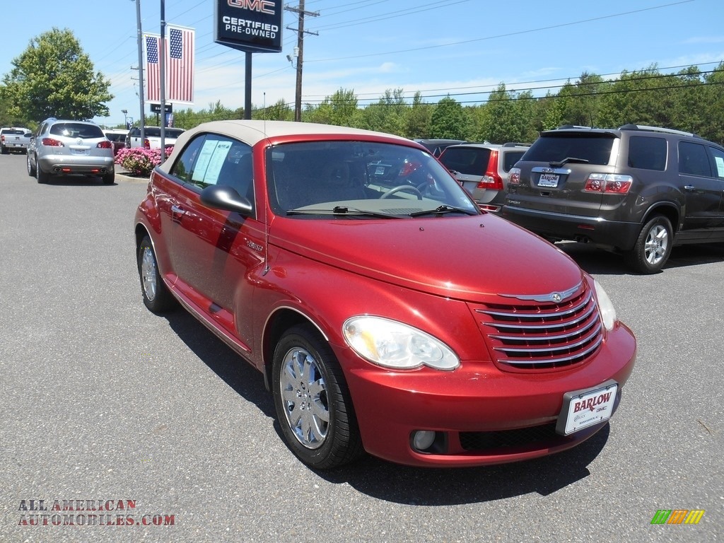 2006 PT Cruiser Touring Convertible - Inferno Red Crystal Pearl / Pastel Pebble Beige photo #13