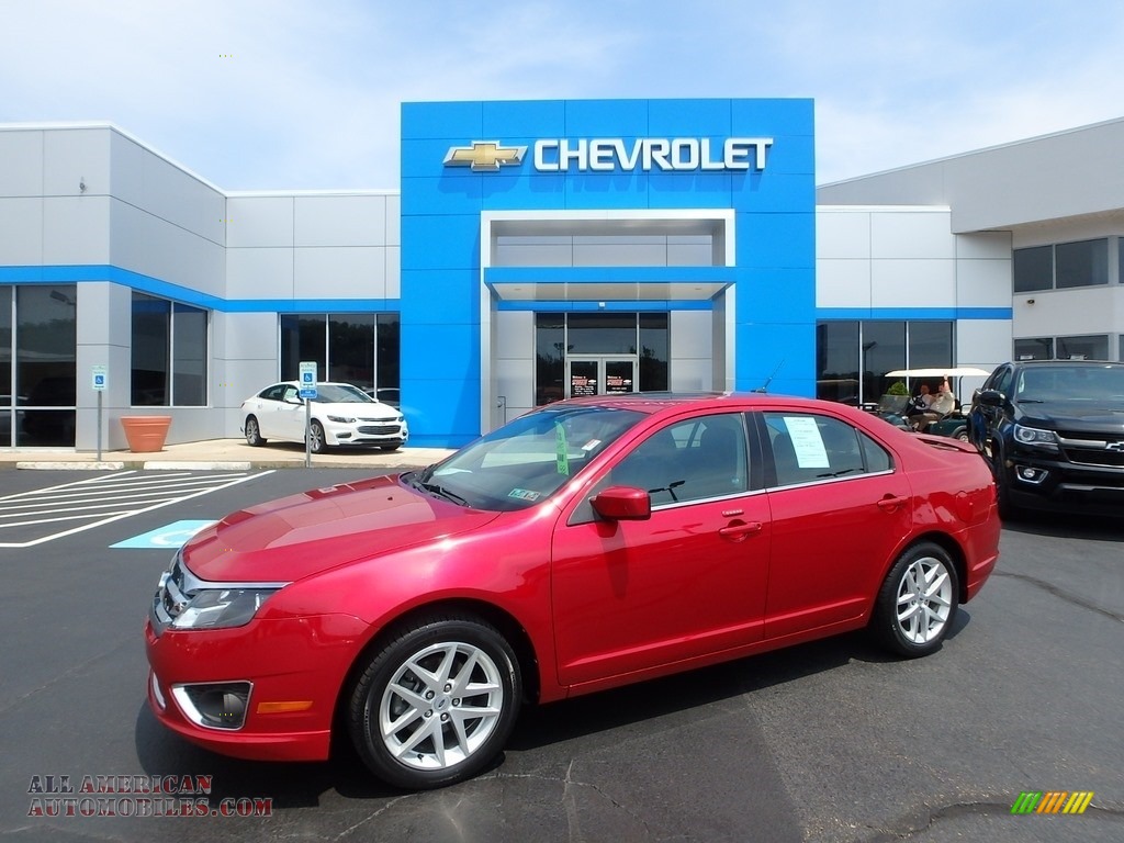 2012 Fusion SEL V6 - Red Candy Metallic / Charcoal Black photo #1
