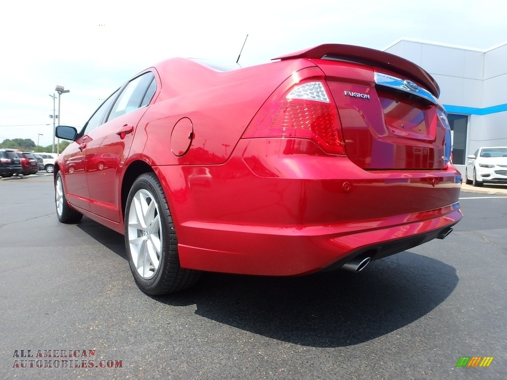 2012 Fusion SEL V6 - Red Candy Metallic / Charcoal Black photo #5