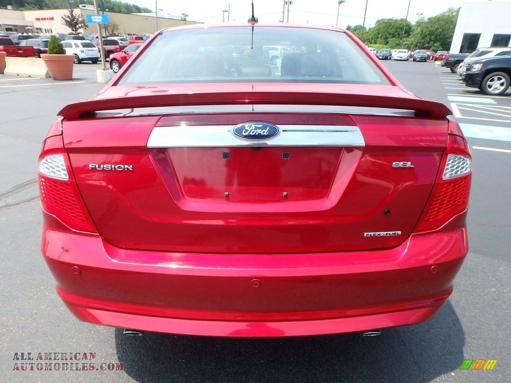 2012 Fusion SEL V6 - Red Candy Metallic / Charcoal Black photo #6