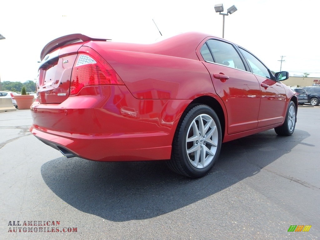 2012 Fusion SEL V6 - Red Candy Metallic / Charcoal Black photo #8
