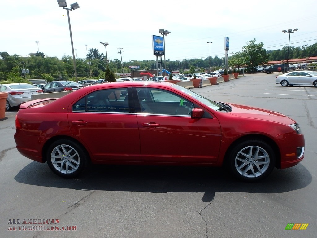 2012 Fusion SEL V6 - Red Candy Metallic / Charcoal Black photo #9