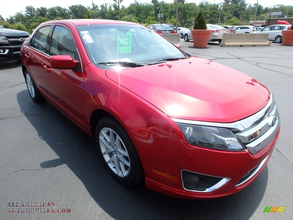 2012 Fusion SEL V6 - Red Candy Metallic / Charcoal Black photo #10