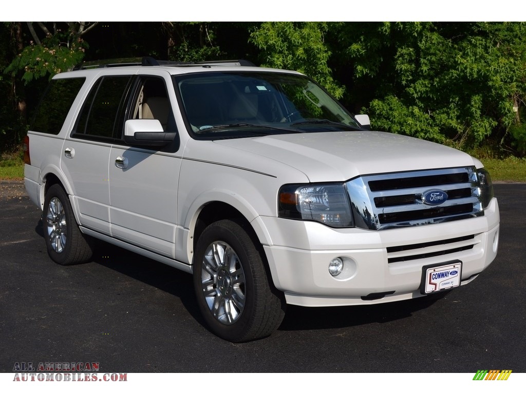 White Platinum Tri-Coat / Charcoal Black Ford Expedition Limited
