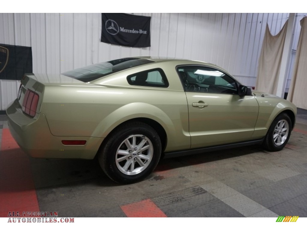 2006 Mustang V6 Premium Coupe - Legend Lime Metallic / Red/Dark Charcoal photo #7