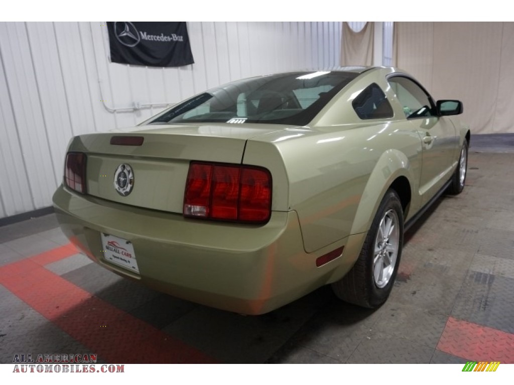 2006 Mustang V6 Premium Coupe - Legend Lime Metallic / Red/Dark Charcoal photo #8