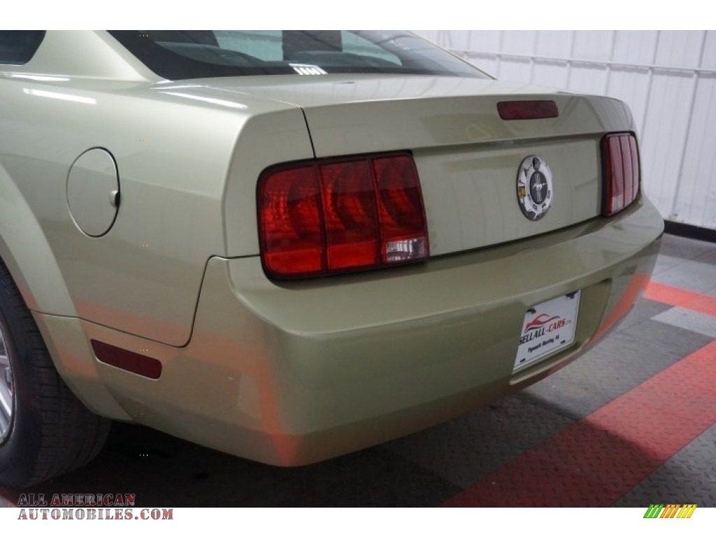 2006 Mustang V6 Premium Coupe - Legend Lime Metallic / Red/Dark Charcoal photo #58