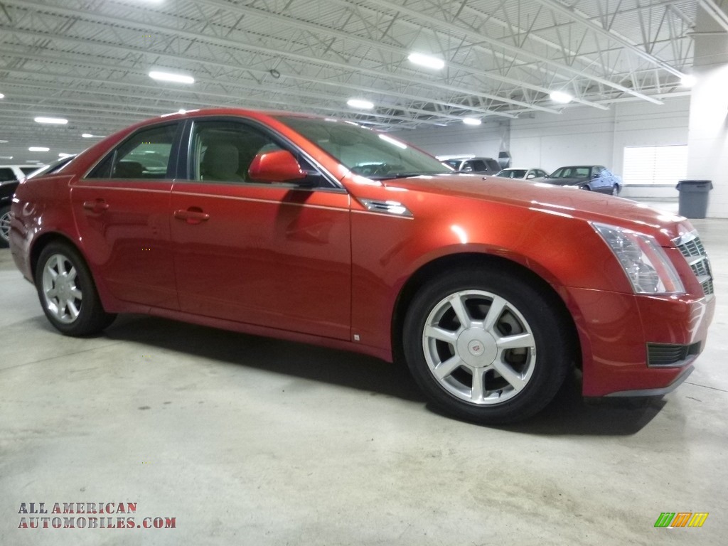 2009 CTS 4 AWD Sedan - Crystal Red / Cashmere/Cocoa photo #1