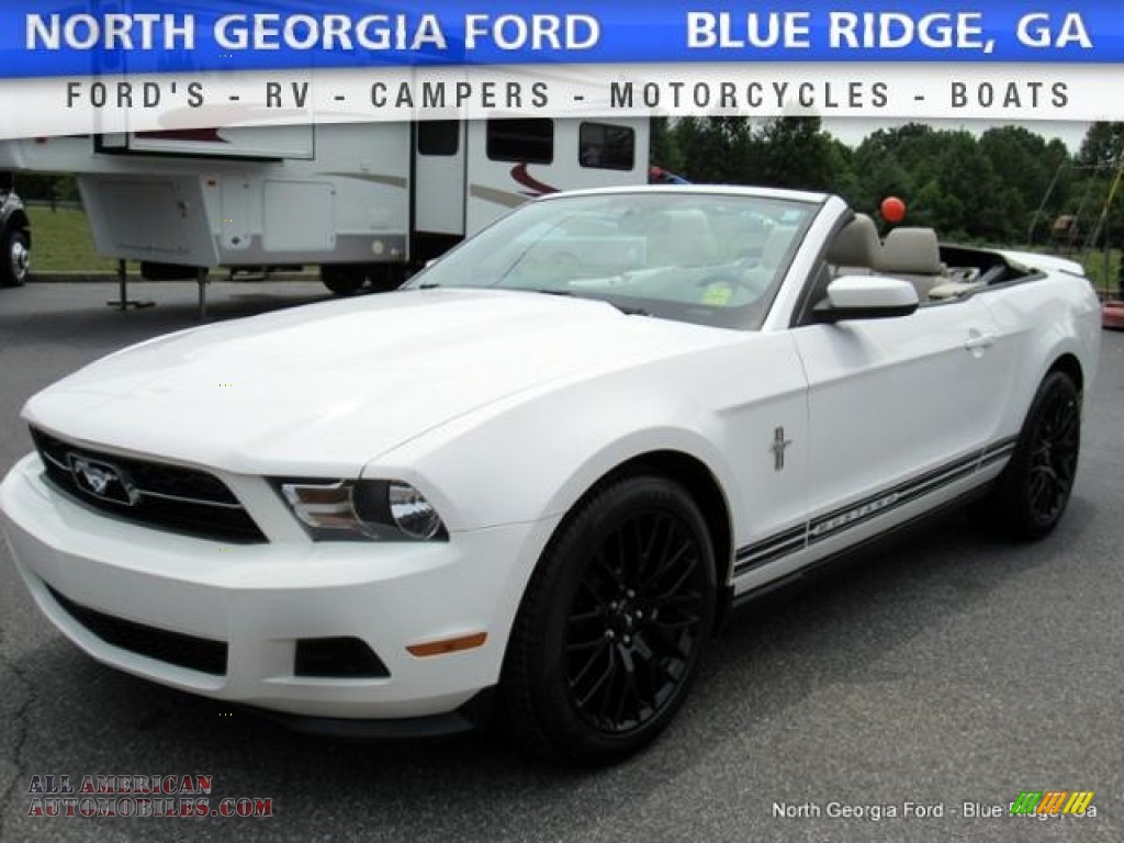 Performance White / Stone Ford Mustang V6 Premium Convertible