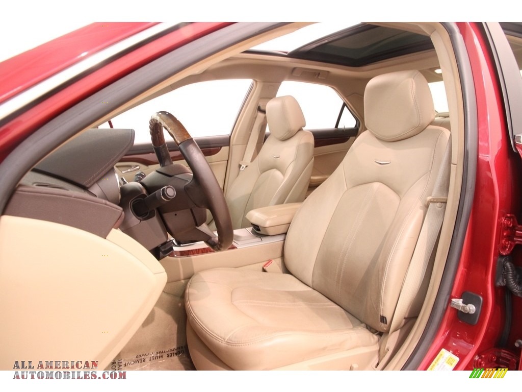 2008 CTS 4 AWD Sedan - Crystal Red / Cashmere/Cocoa photo #5