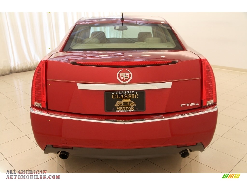 2008 CTS 4 AWD Sedan - Crystal Red / Cashmere/Cocoa photo #14