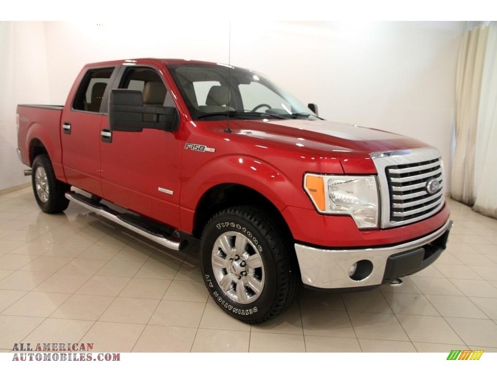 Red Candy Metallic / Pale Adobe Ford F150 XLT SuperCrew 4x4